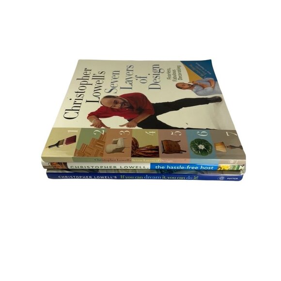 Christopher Lowell Decorating and Entertaining Hardcover Paperback Books u Set 3 - Picture 2 of 9
